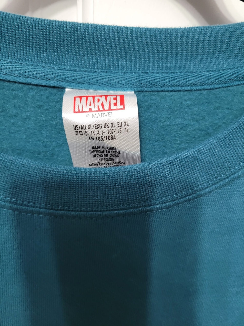Marvel Teal Crewneck Sweatshirt with Groot Graphic - Picture 2 of 3